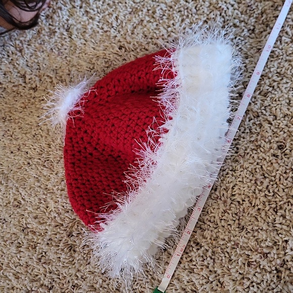 CCO SALE NWOT "FUR" trimmed hat, red, white, Santa, Unisex, new - Picture 7 of 11
